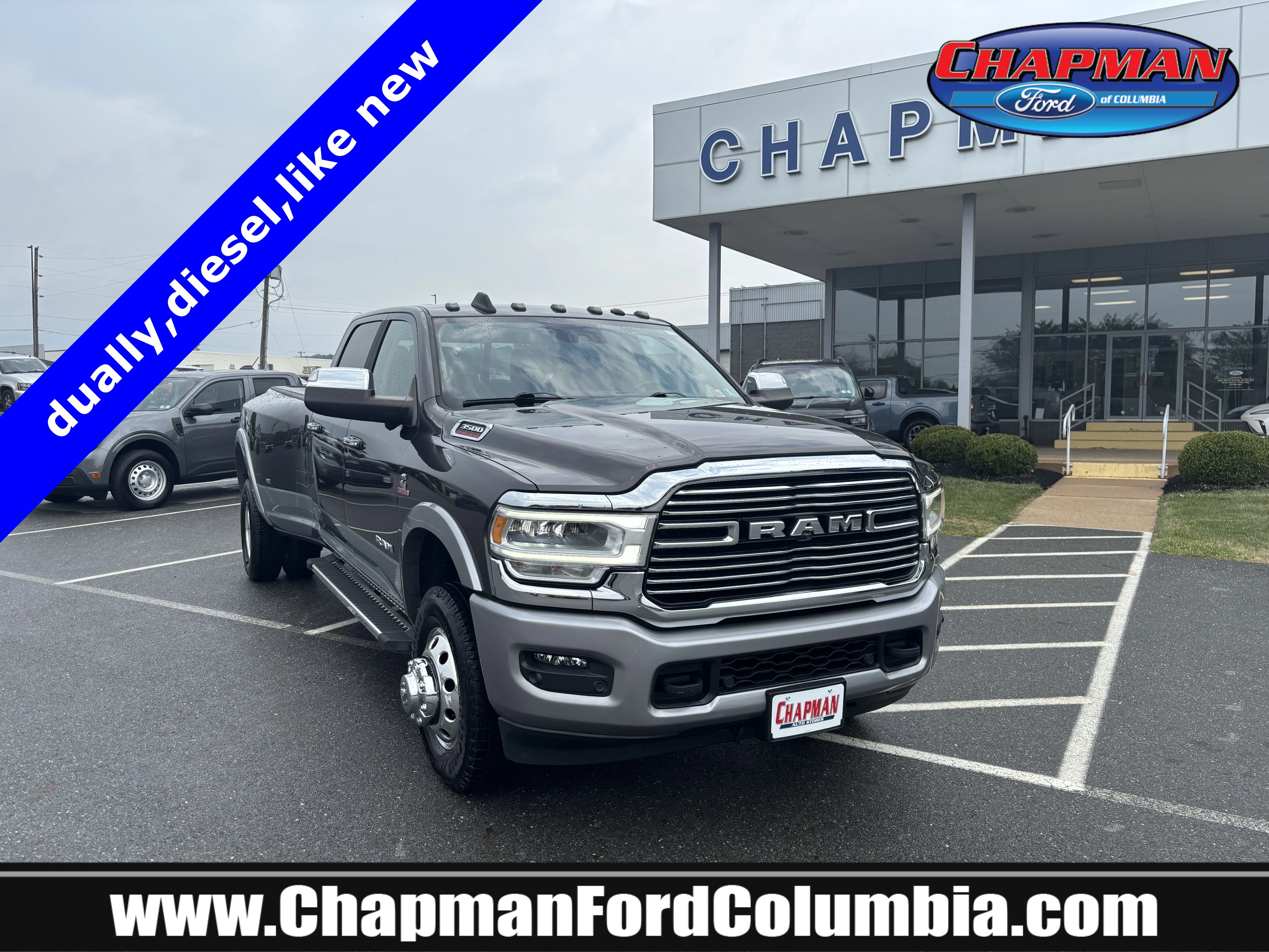 Used 2021 Granite Crystal Clearcoat Metallic Ram Laramie image 1