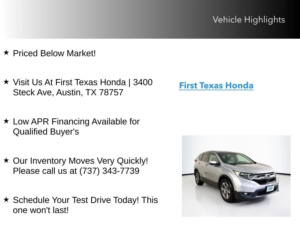 Certified Used 2019 Lunar Silver Metallic Honda EX image 10
