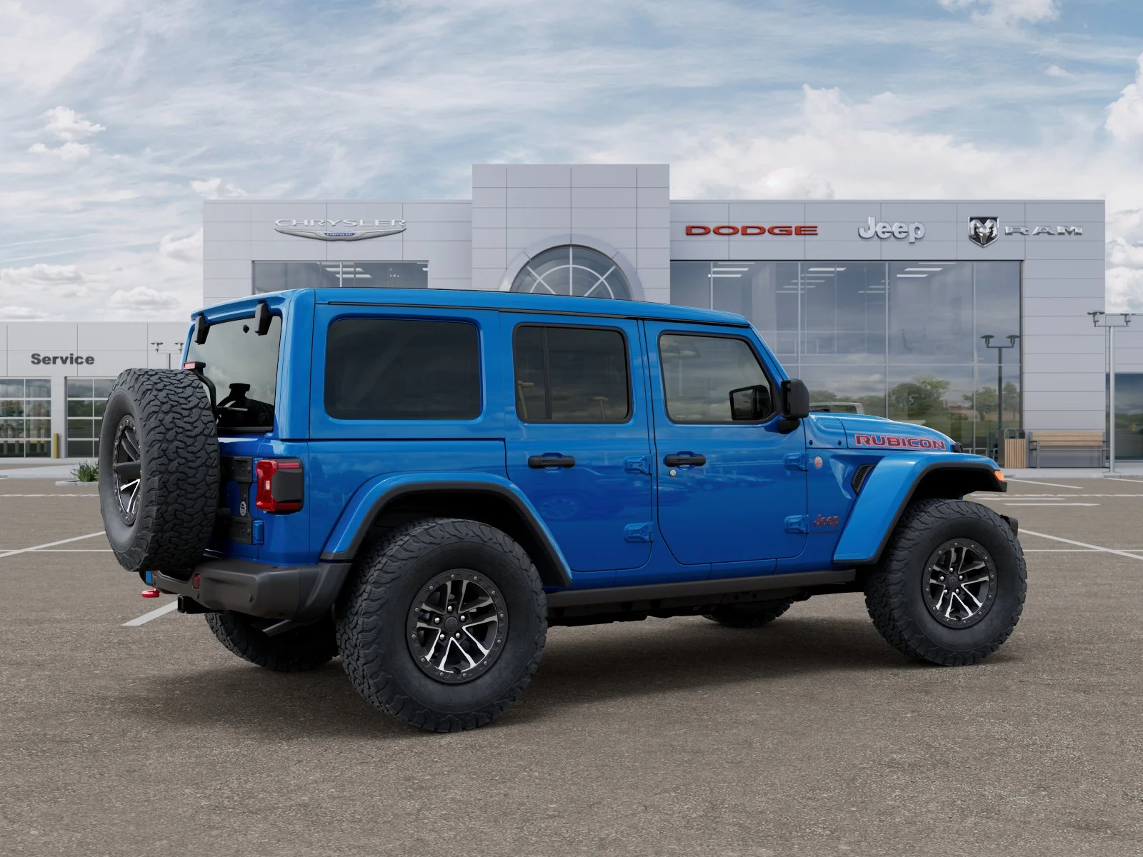 New 2026 Hydro Blue Pearl-Coat Exterior Paint Jeep Rubicon X image 4