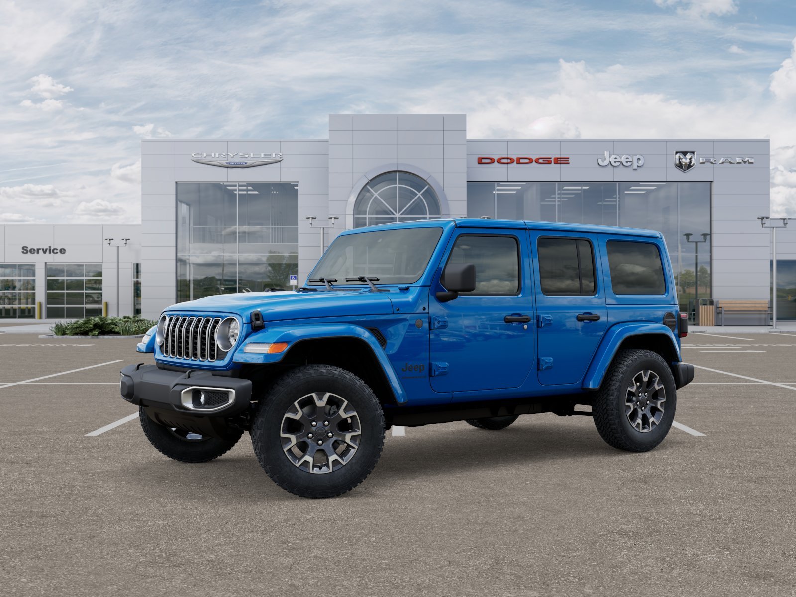 New 2025 Hydro Blue Pearl-Coat Exterior Paint Jeep Sahara image 22