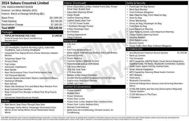 Used 2024 Ice Silver Metallic Subaru Limited image 37