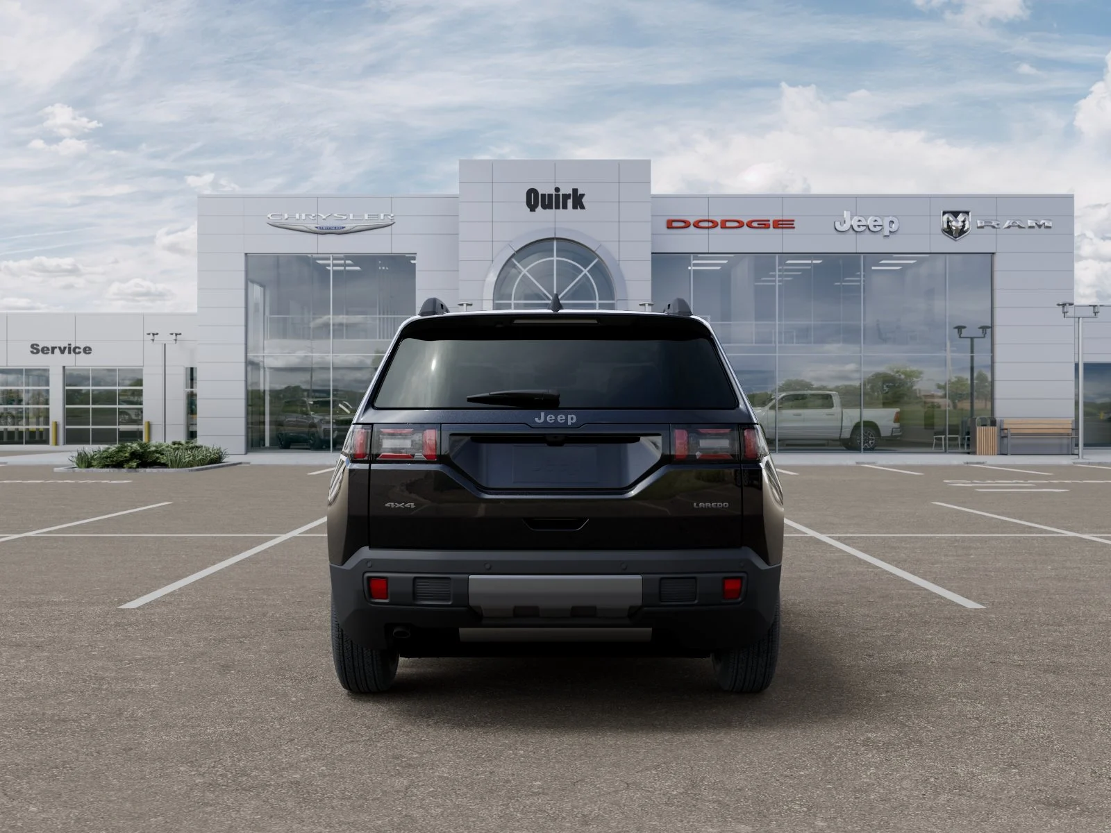New 2026 Diamond Black Crystal Pearlcoat Jeep Laredo image 8