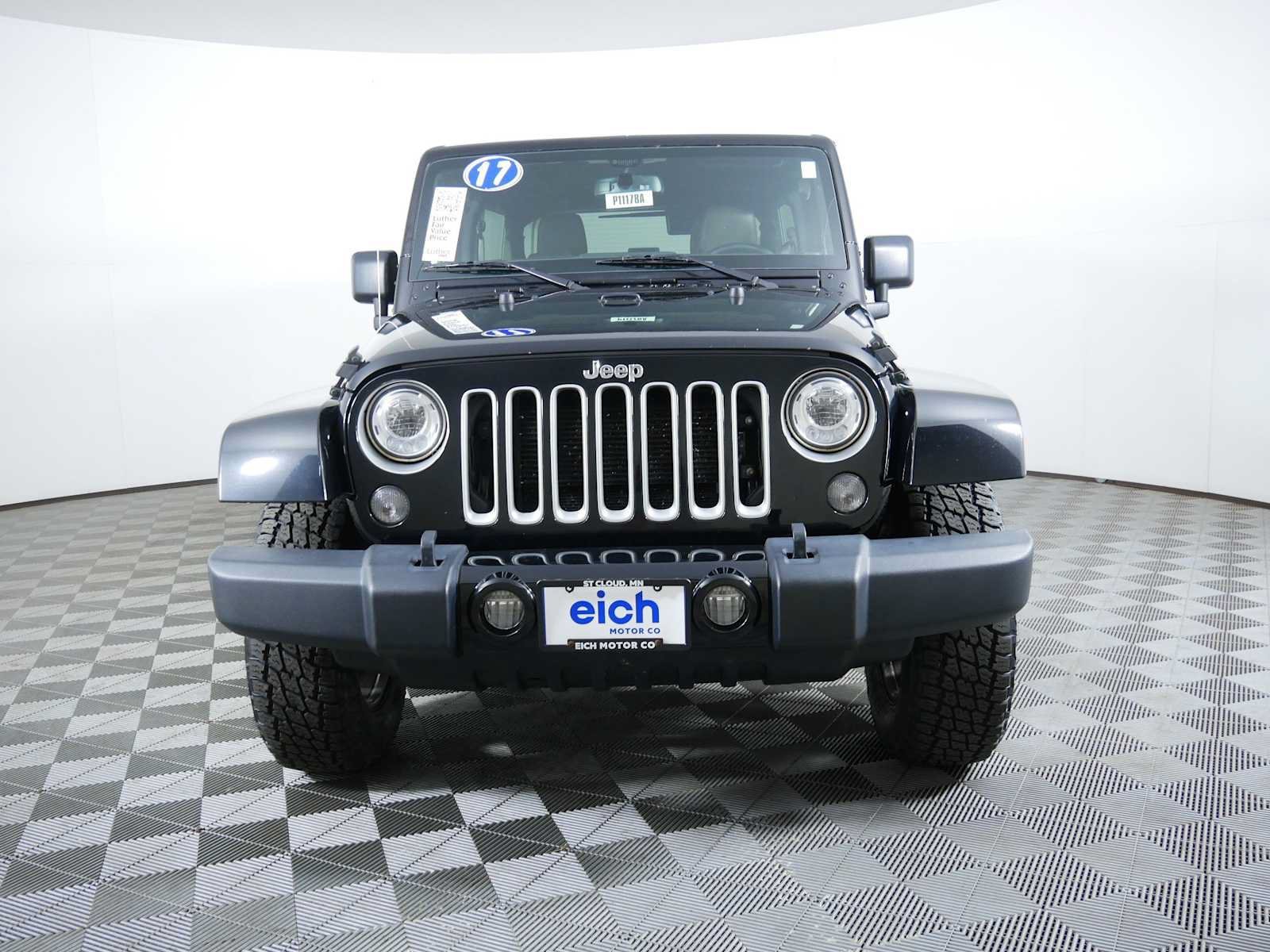 Used 2017 Jeep Wrangler Unlimited Sahara with VIN 1C4HJWEG3HL627116 for sale in St. Cloud, Minnesota