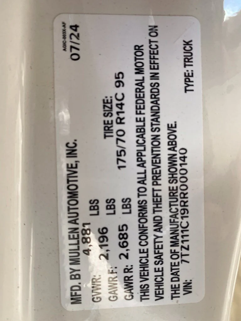 Used 2024 White MULLEN  image 22