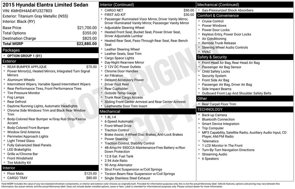 Used 2015 Titanium Gray Metallic Hyundai Limited image 37