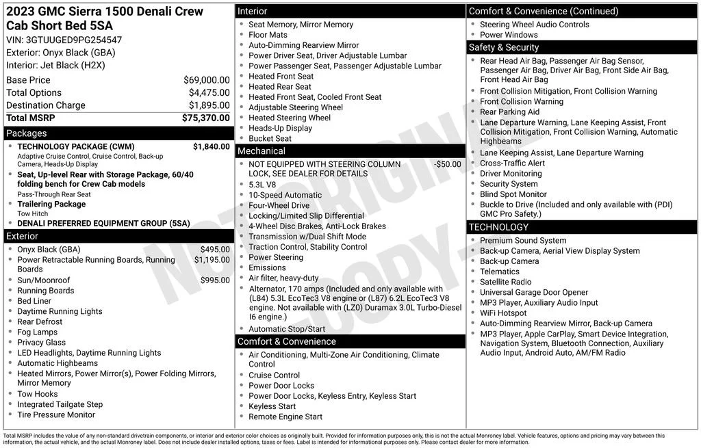 Certified Used 2023 ONYX BLACK GMC Denali image 37
