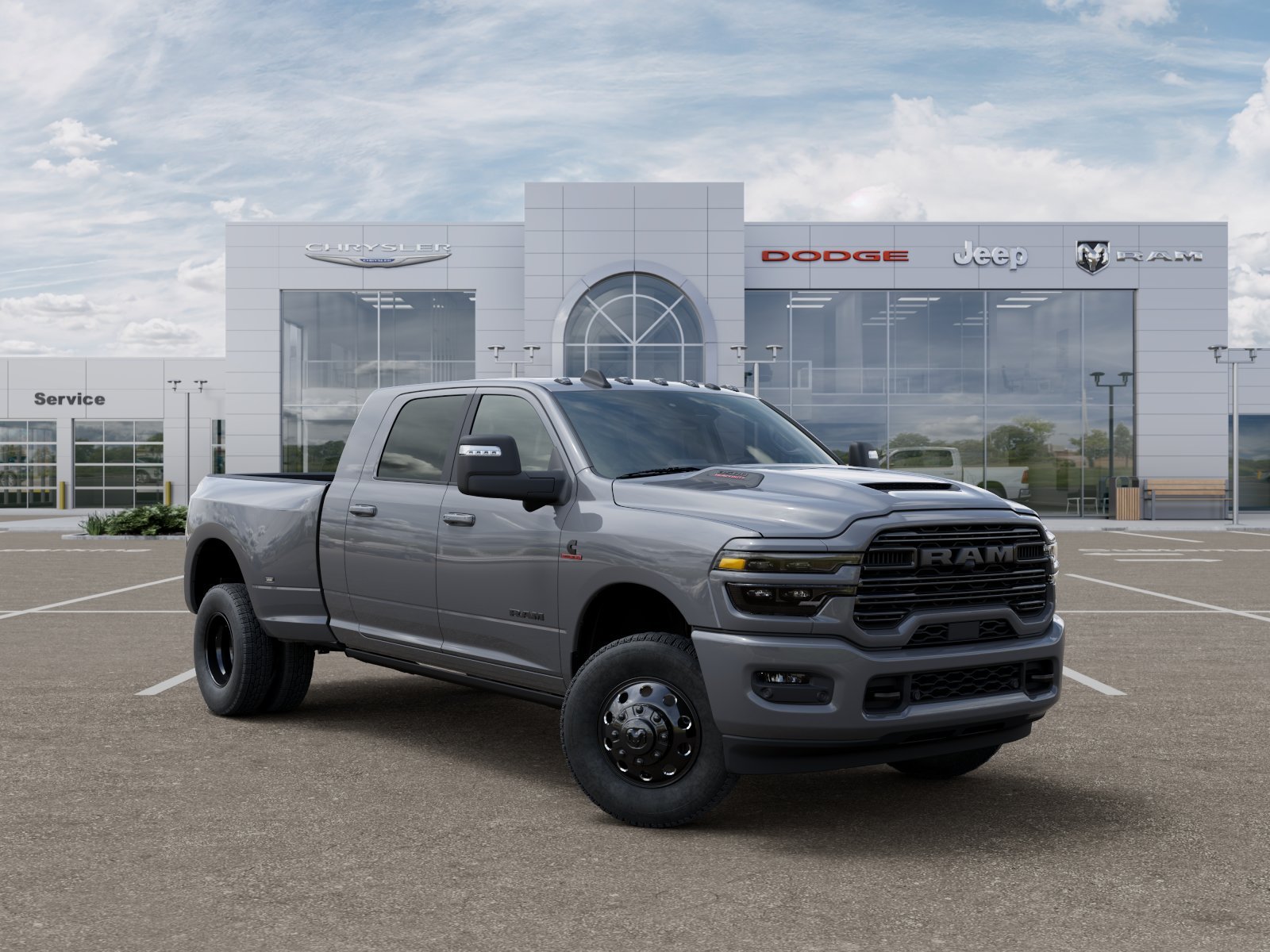 New 2026 Ceramic Gray Clear-Coat Exterior Paint RAM Laramie image 5