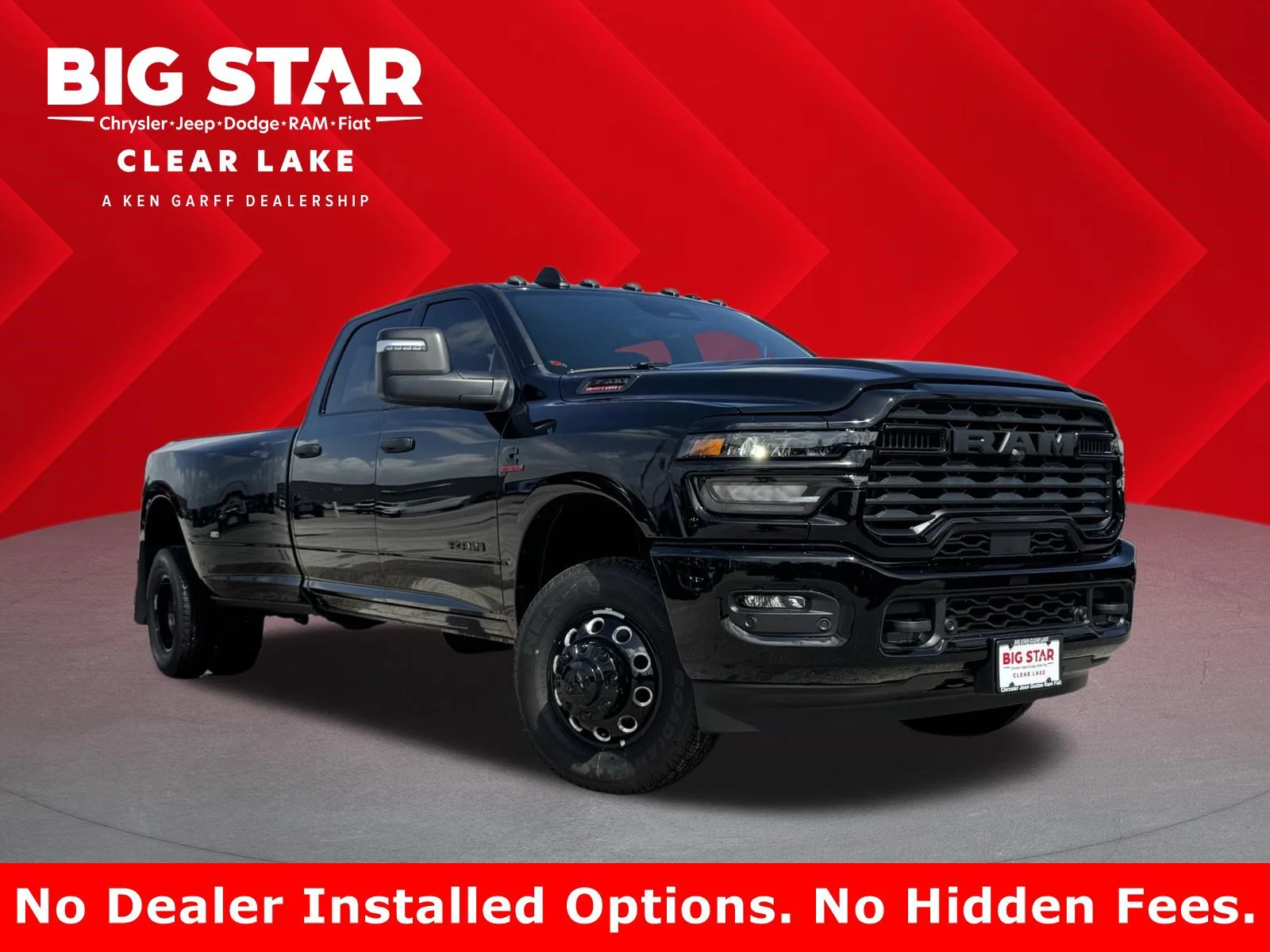 New 2026 Diamond Black Crystal Pearlcoat Ram Lone Star image 1