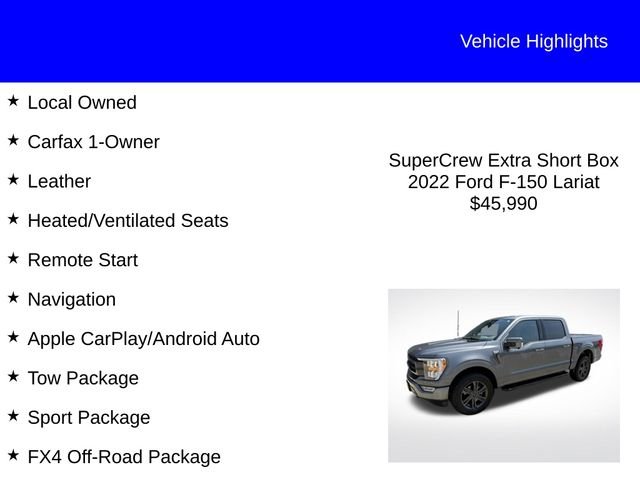 Used 2022 Carbonized Gray Metallic Ford Lariat image 2