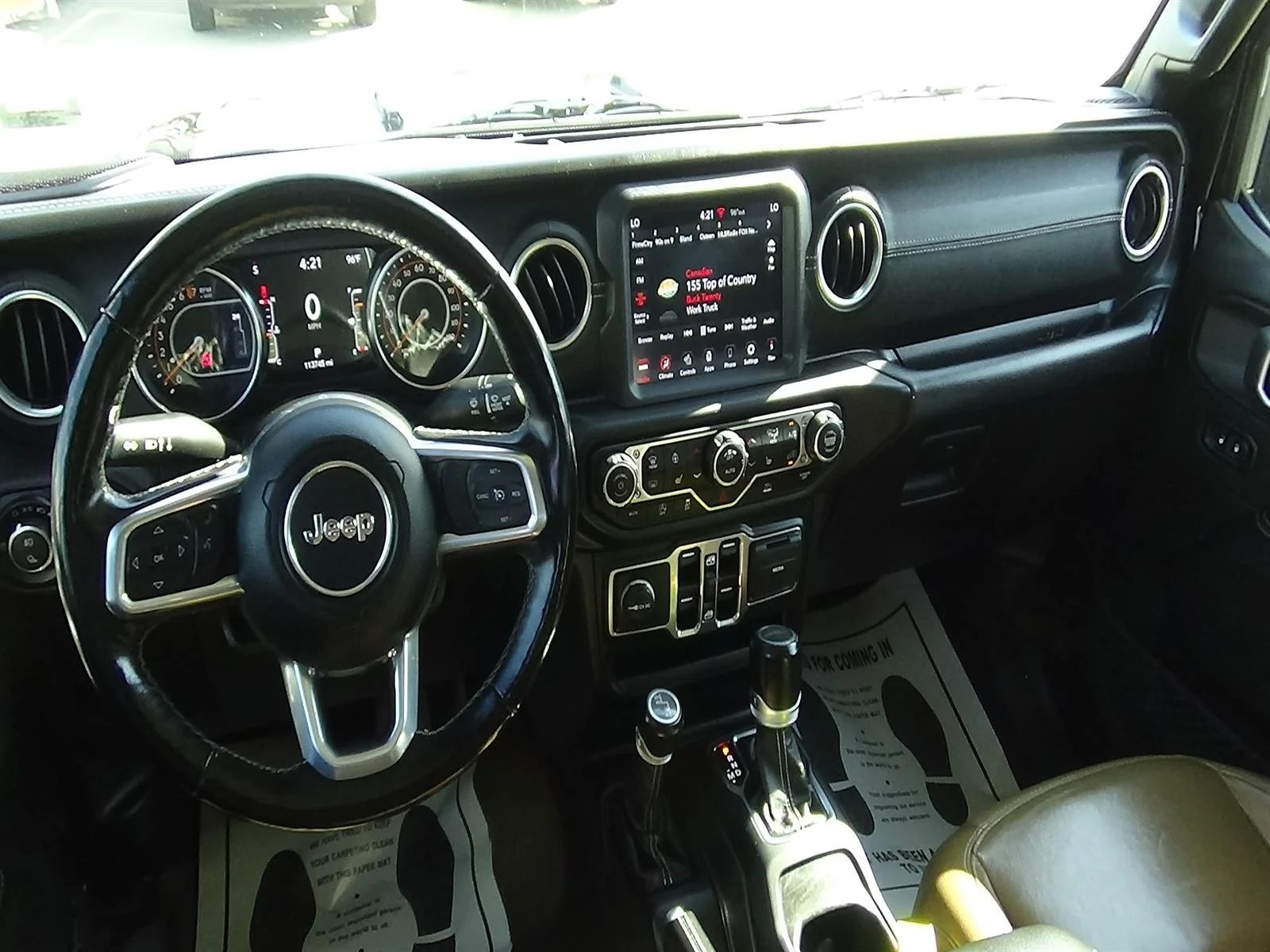 Used 2021 Black Clear Coat (px8) Jeep Overland image 14