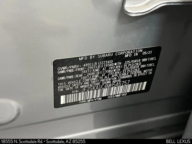 Used 2021 Silver Subaru Limited image 33