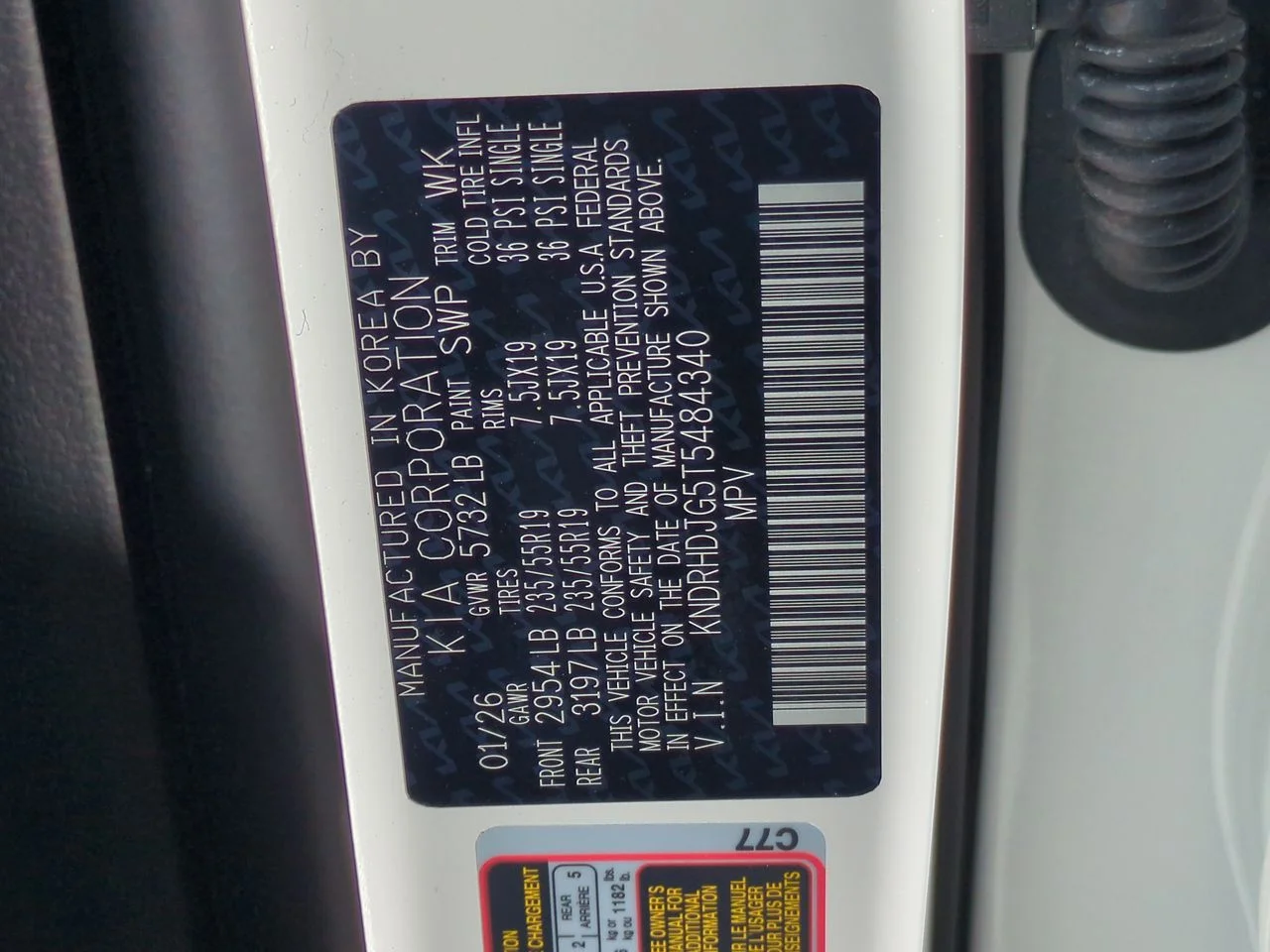 New 2026 Snow White Pearl Kia EX image 33