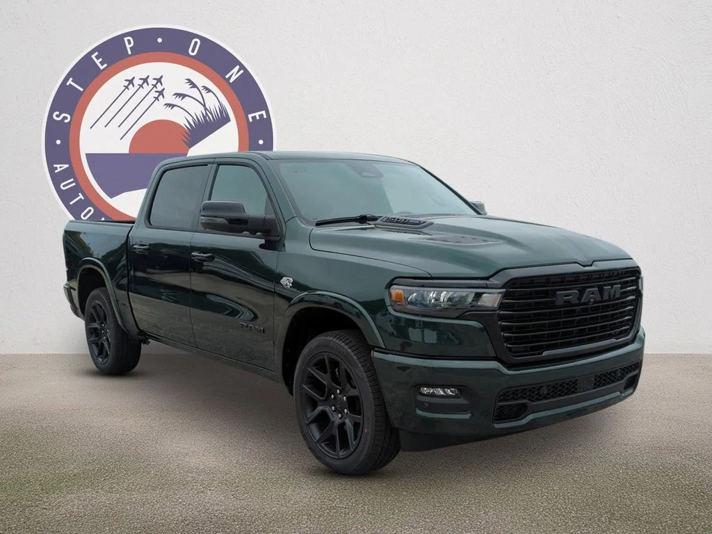 New 2026 Serrano-Green Metallic Exterior Paint RAM Laramie image 2