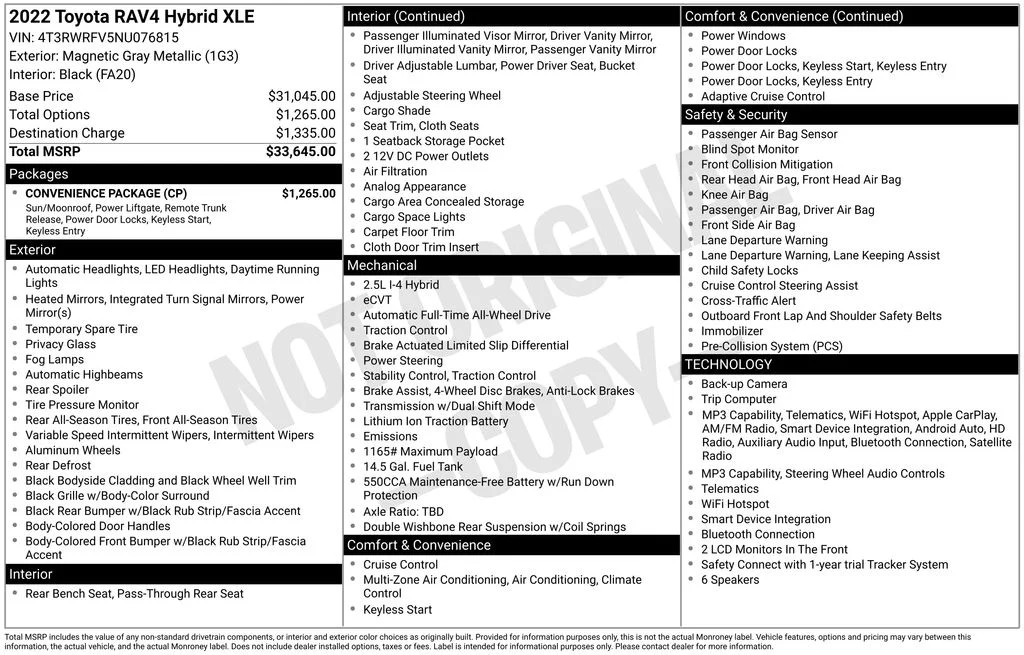 Used 2022 Gray Toyota XLE image 42