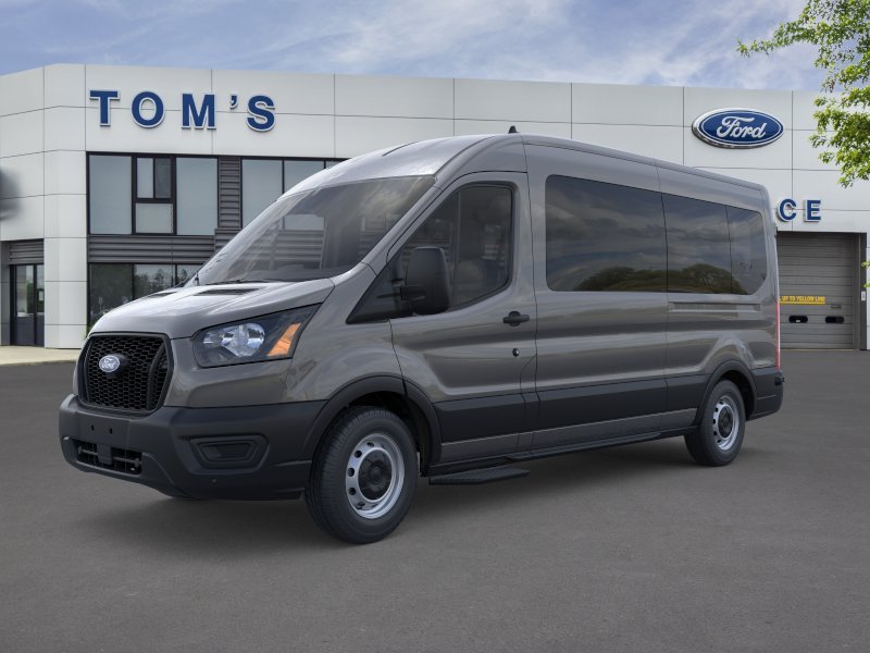 Carbonized Gray Metallic 2026 Ford Transit Passenger 350 XL Medium Roof LB RWD Van Rear-Wheel Drive