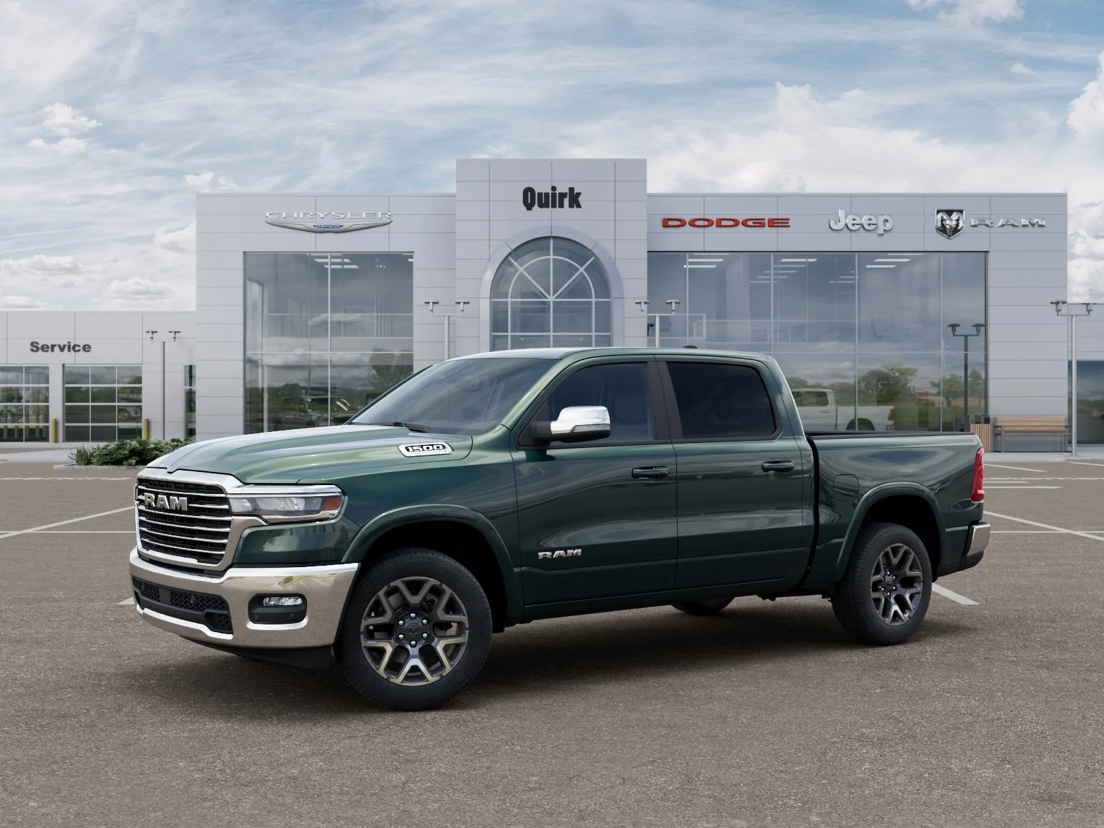 New 2026 Serrano-Green Metallic Exterior Paint RAM Laramie image 11