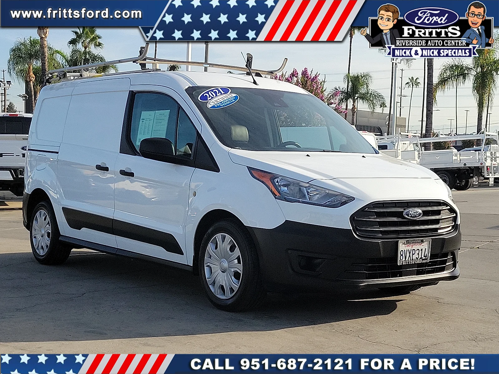 Certified Used 2021 Frozen White Ford XL Cargo Van image 20