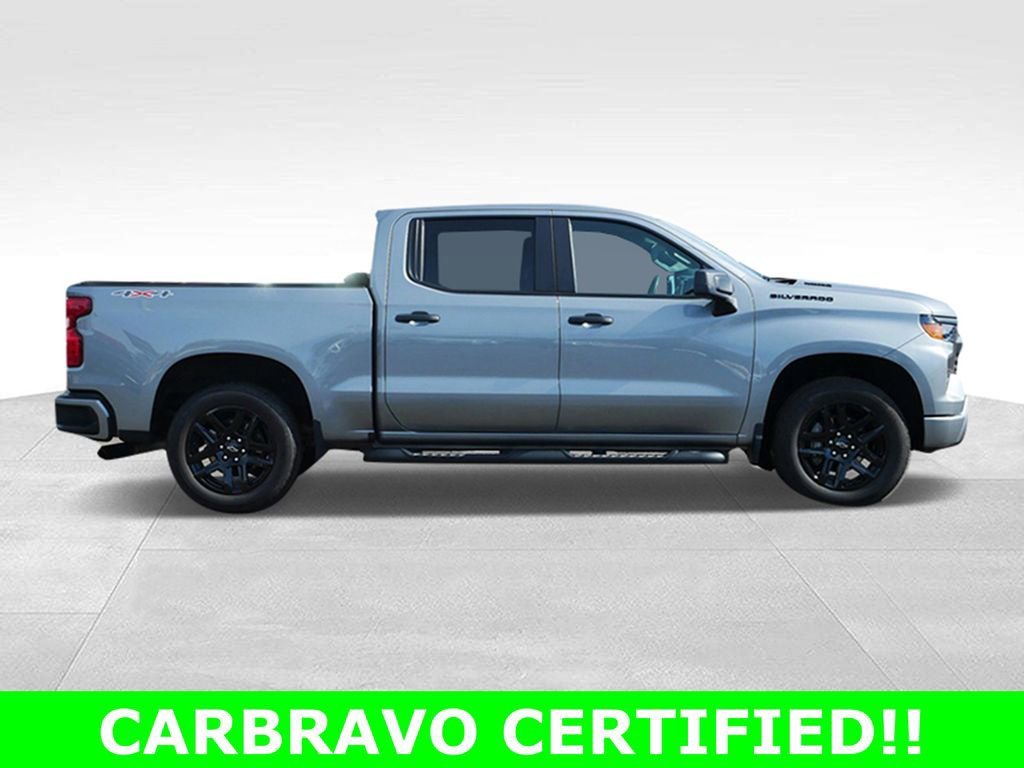 Certified 2025 Chevrolet Silverado 1500 Custom with VIN 1GCPKBEK0SZ143091 for sale in Inver Grove Heights, Minnesota