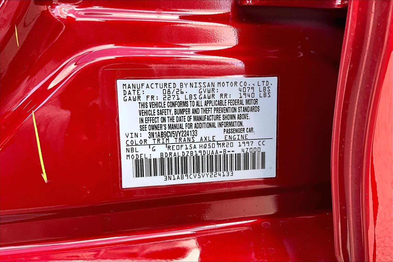 New 2027 Scarlet Ember Tintcoat Nissan SV image 18