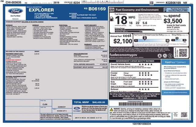 Certified Used 2019 White Platinum Clearcoat Metallic Ford XLT image 9