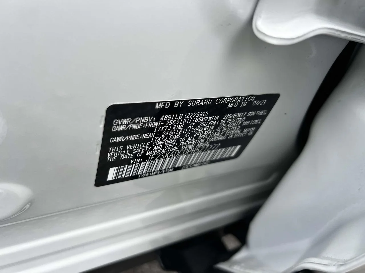 Used 2023 Crystal White Pearl Subaru Premium image 26