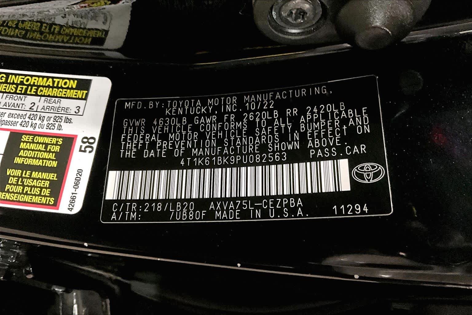 Certified Used 2023 Midnight Black Metallic Toyota XSE image 33