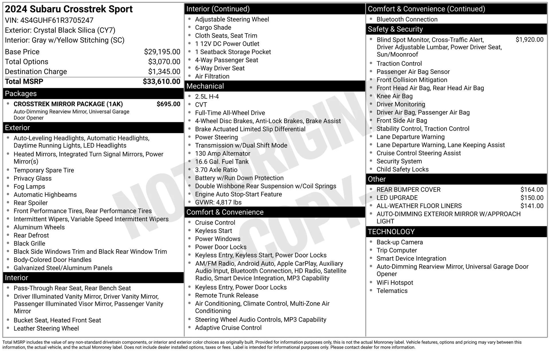 Used 2024 Black Subaru Sport image 3