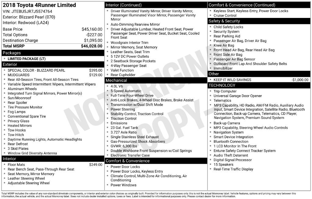 Used 2018 White Toyota Limited image 25