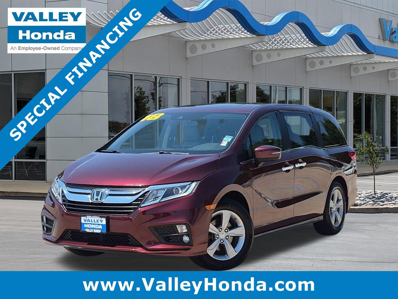 Certified Used 2018 Deep Scarlet Pearl Honda EX-L image 1