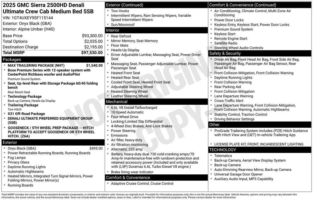 Certified Used 2025 Onyx Black GMC Denali Ultimate image 47