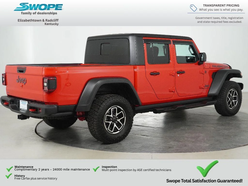 Used 2025 Firecracker Red Clearcoat Jeep Rubicon image 3