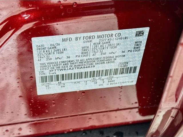 New 2026 Ruby Red Metallic Tinted Clearcoat Ford XLT image 60