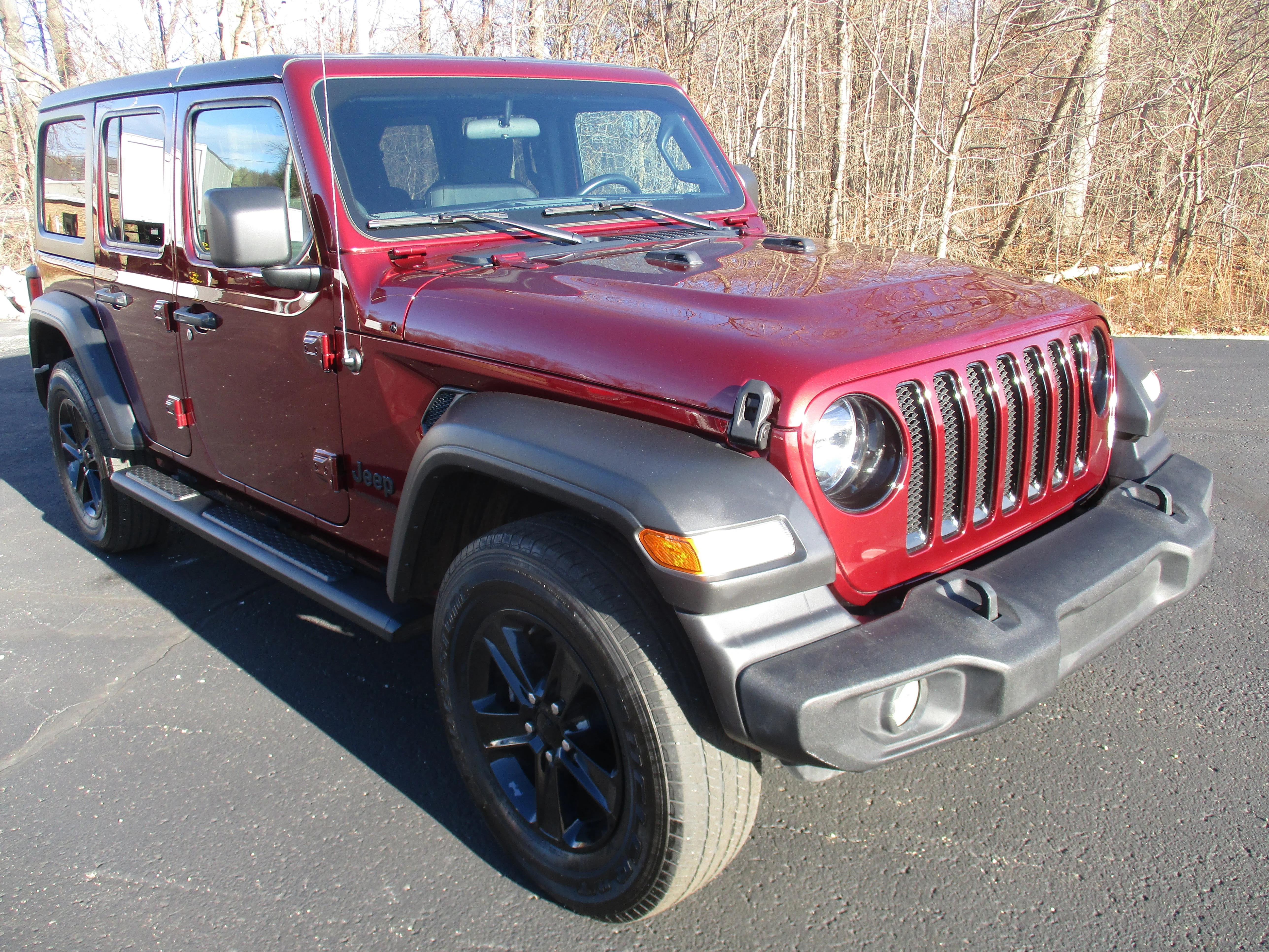 Used 2021 Snazzberry Pearlcoat Jeep Unlimited Sport Altitude image 3