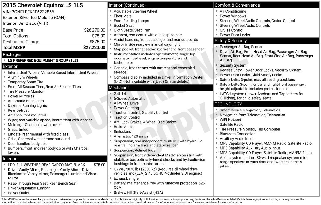 Used 2015 Silver Ice Metallic Chevrolet LS image 32