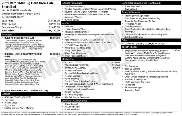 Certified Used 2021 Flame Red Clearcoat Ram Big Horn/Lone Star image 9