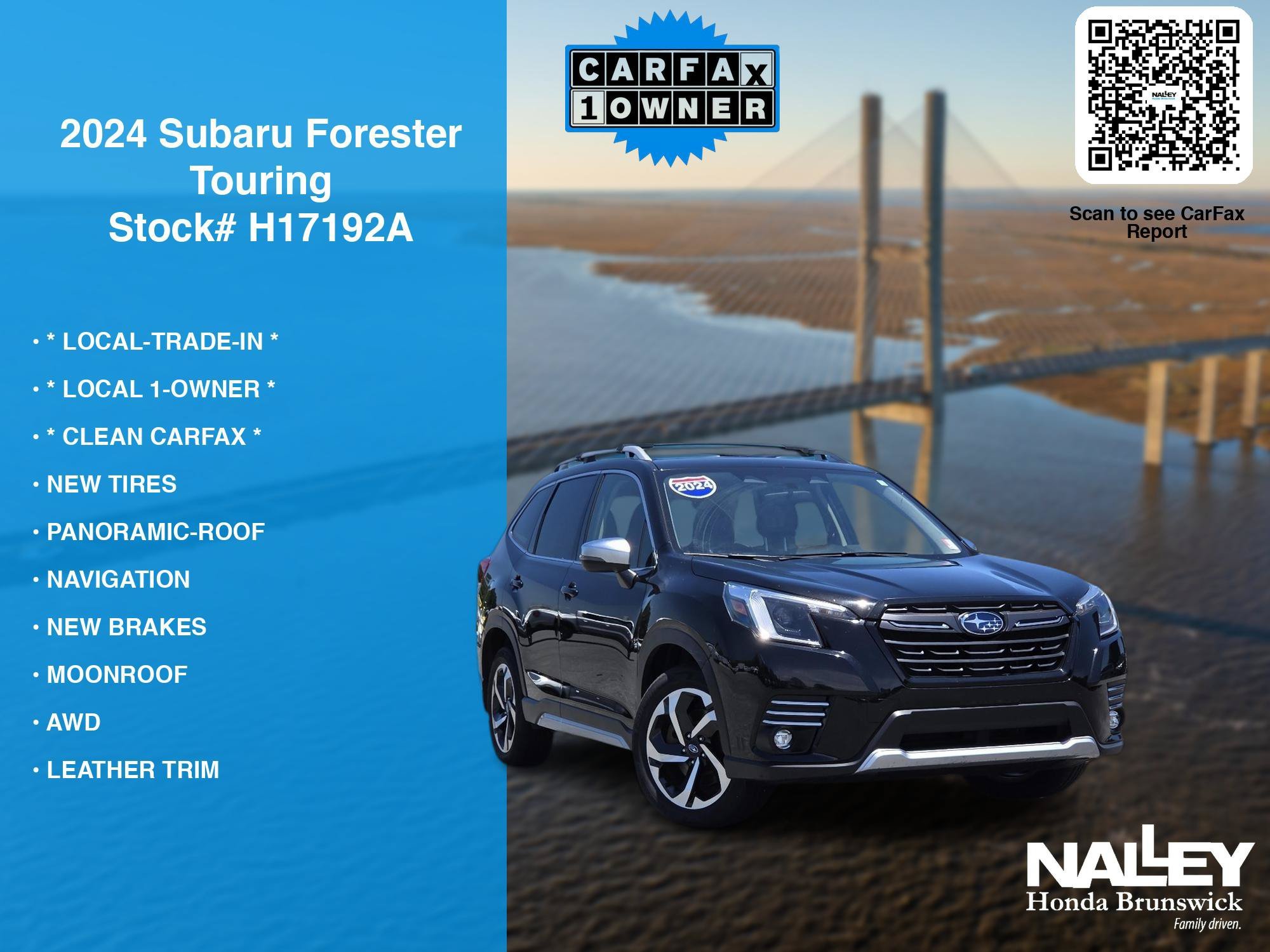 Used 2024 Crystal Black Silica Subaru Touring AWD image 7