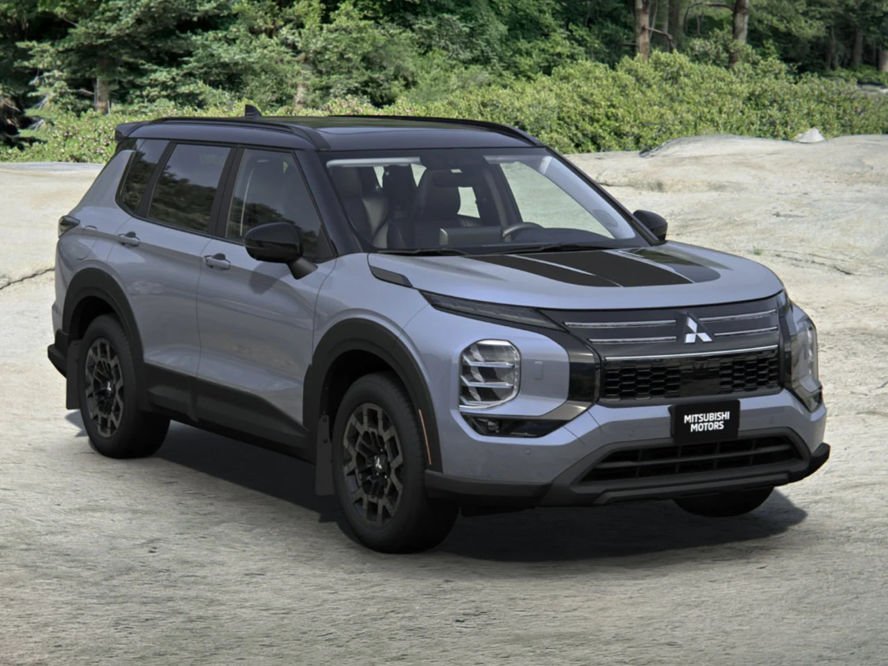 New 2026 Moonstone Gray Metallic/Black Roof Mitsubishi Trail Edition image 2