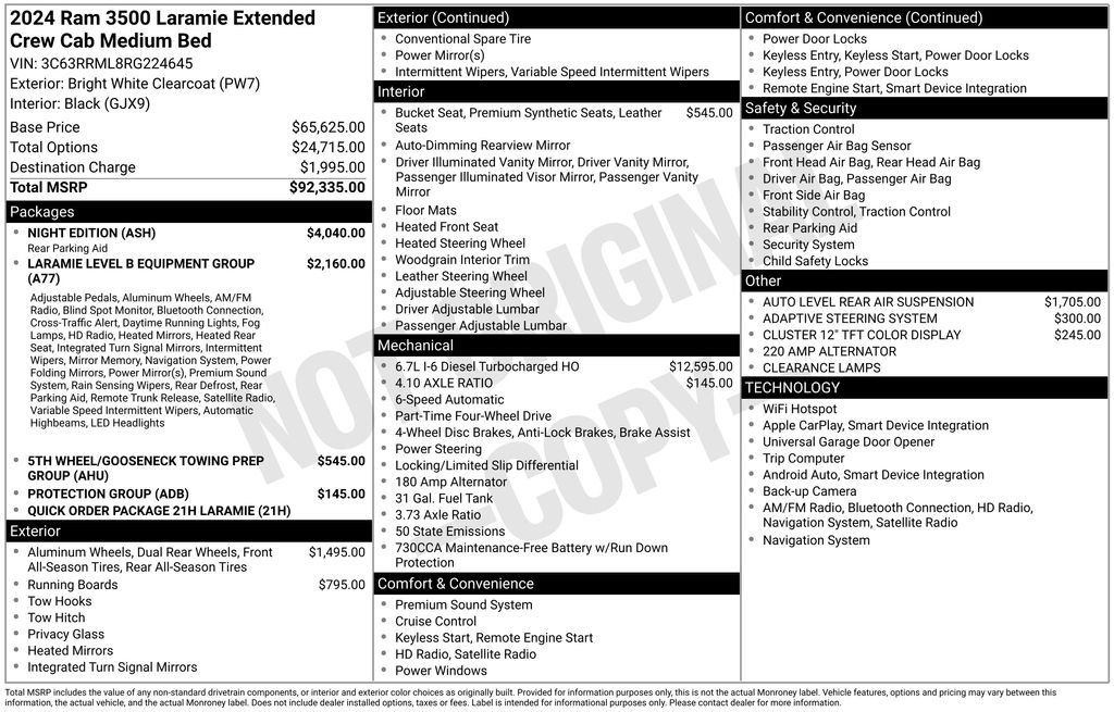 Used 2024 White Ram Laramie image 5