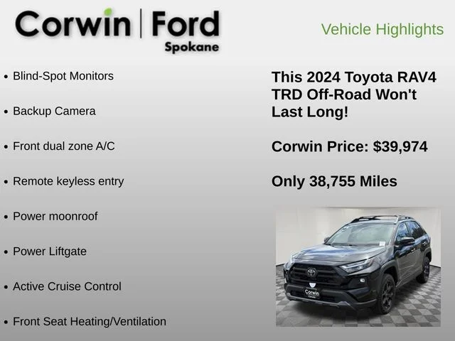 Used 2024 Midnight Black Metallic Toyota TRD Off Road image 6