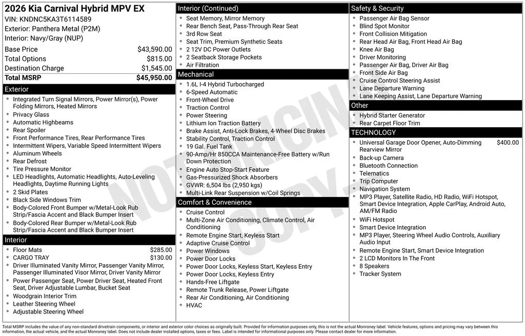 New 2026 Panthera Metal Kia EX image 13