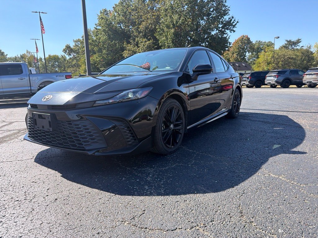 Certified Used 2025 Midnight Black Metallic Toyota SE image 2