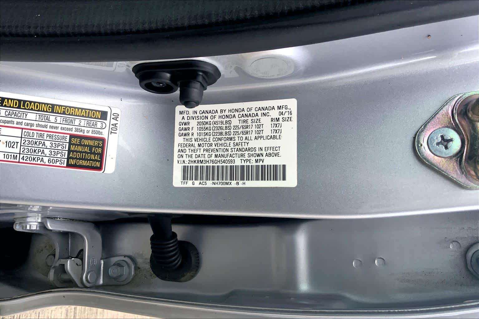 Used 2016 Alabaster Silver Metallic Honda EX-L image 31