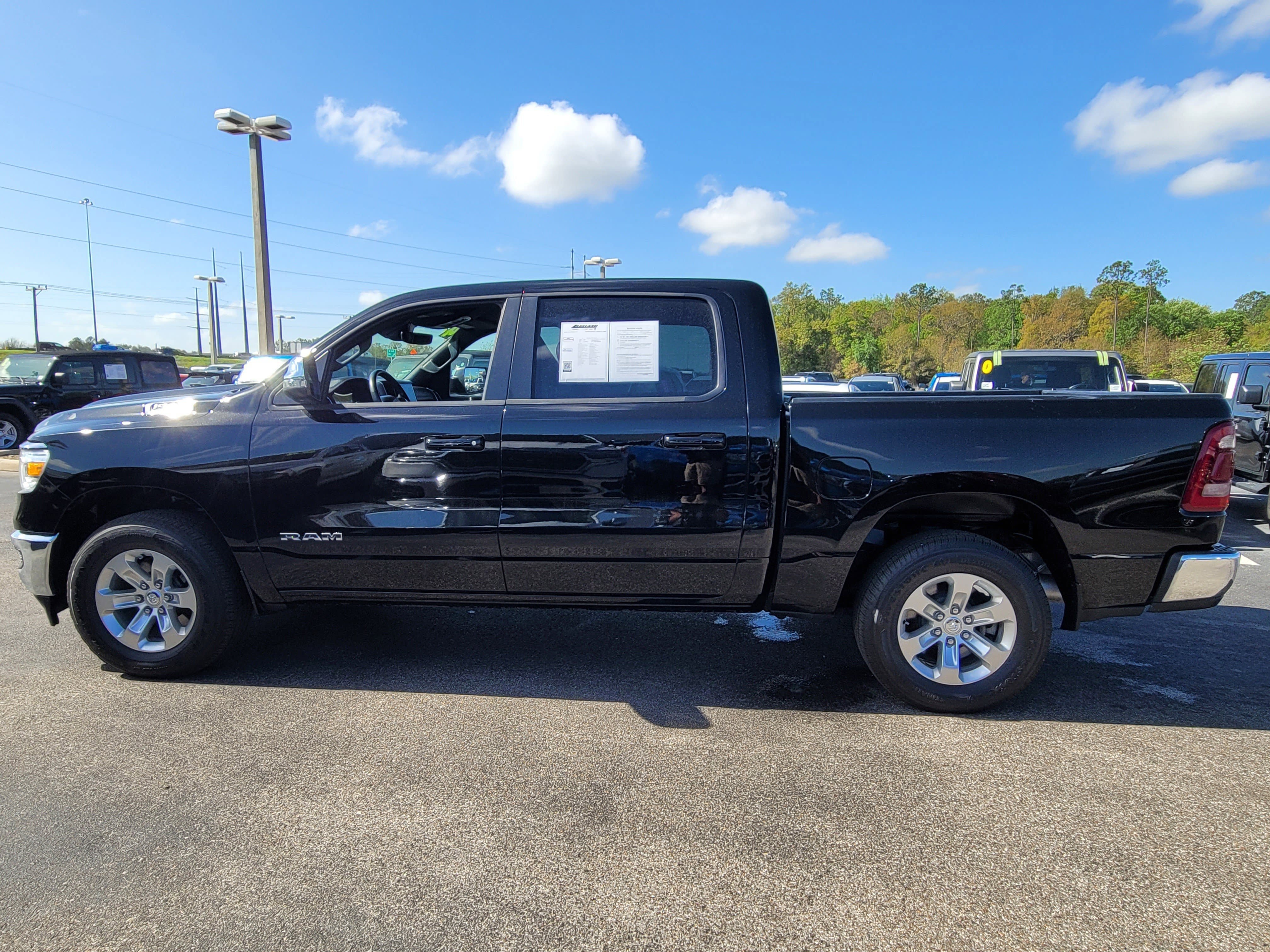 Used 2024 Diamond Black Crystal Pearlcoat Ram Laramie image 7
