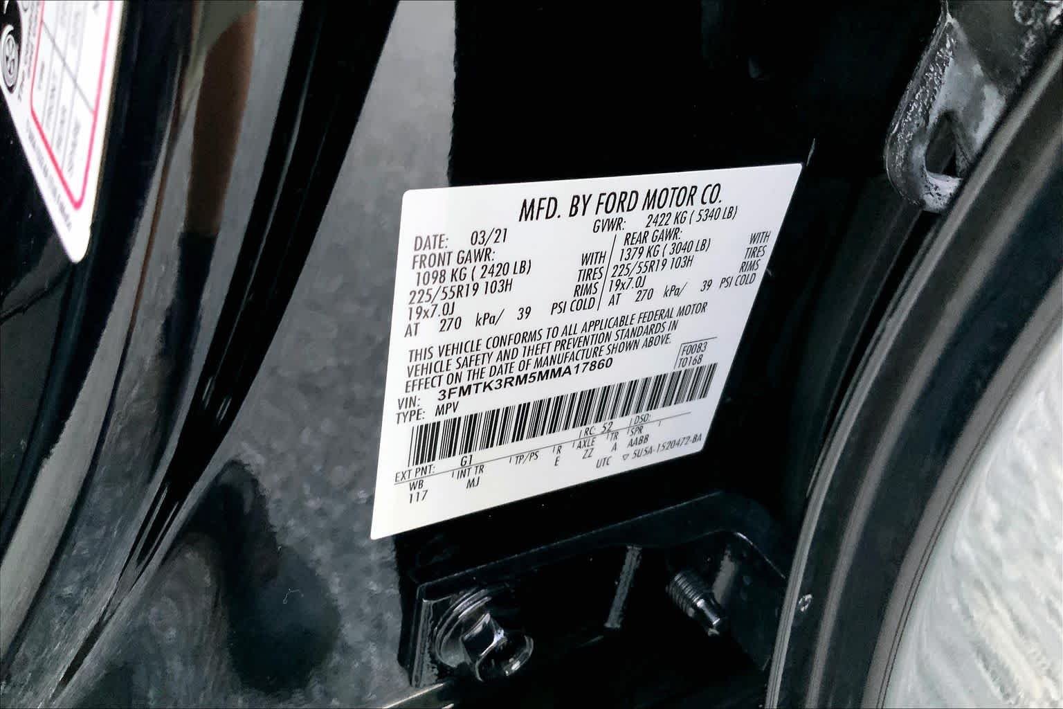 Used 2021 Shadow Black Ford Premium image 29