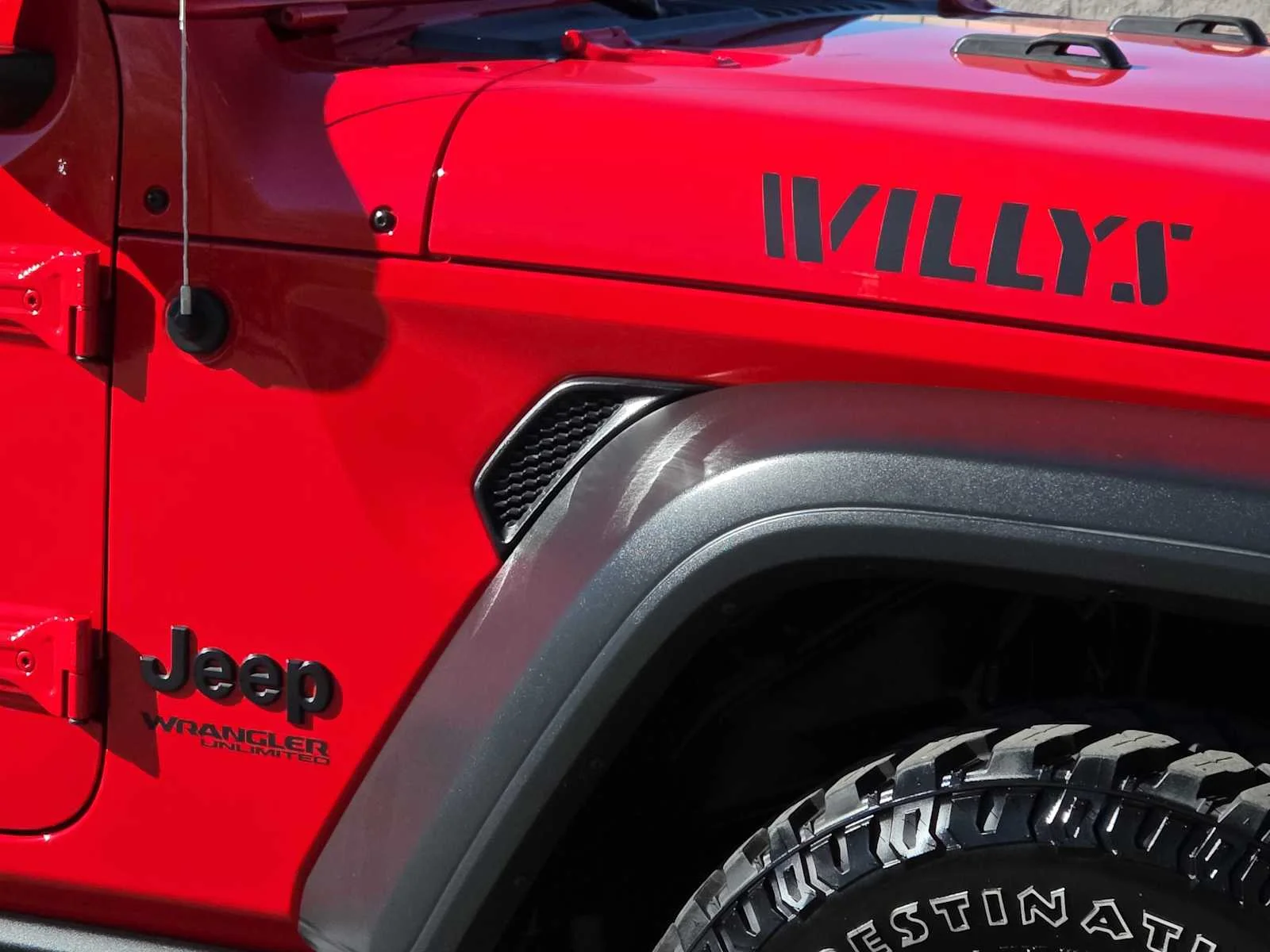 Used 2022 Firecracker Red Clearcoat Jeep Unlimited Willys image 11