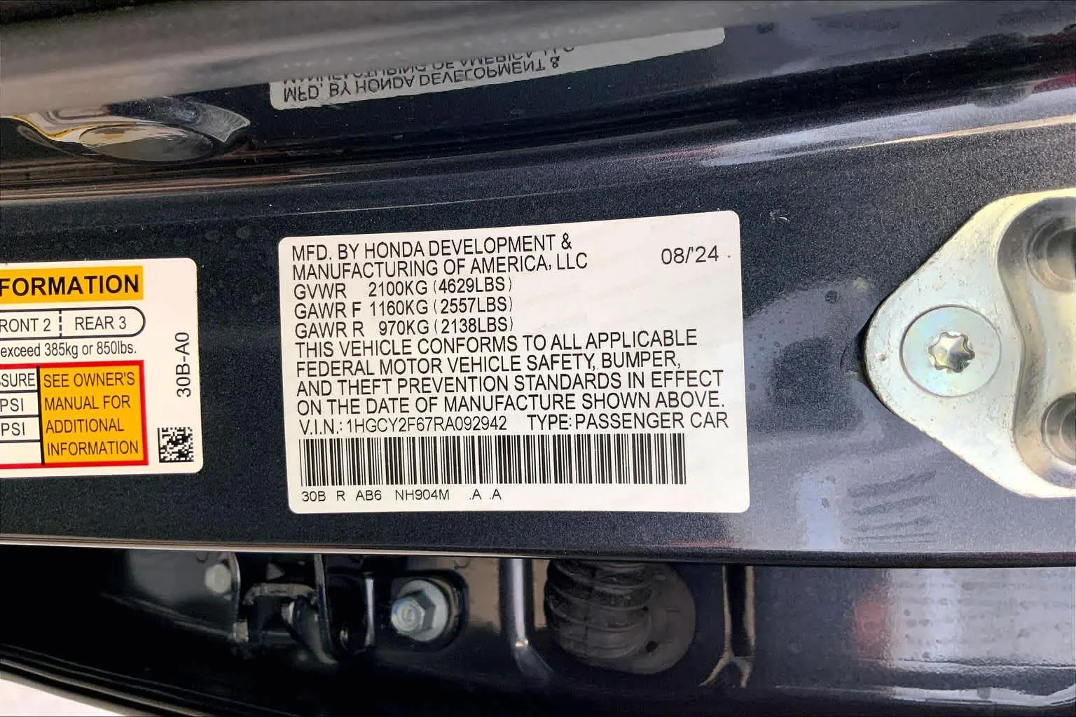 Used 2024 Meteorite Gray Metallic Honda EX-L image 34