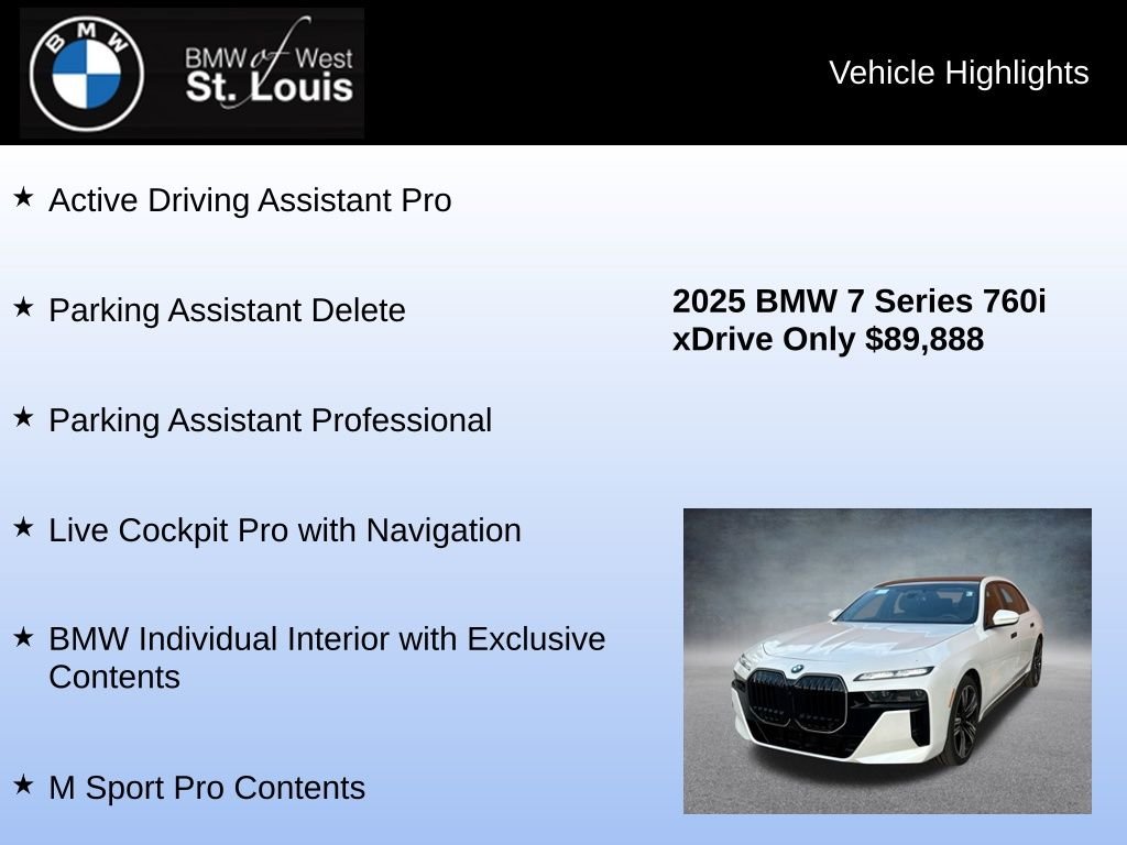 Used 2025 White BMW 760i xDrive image 31