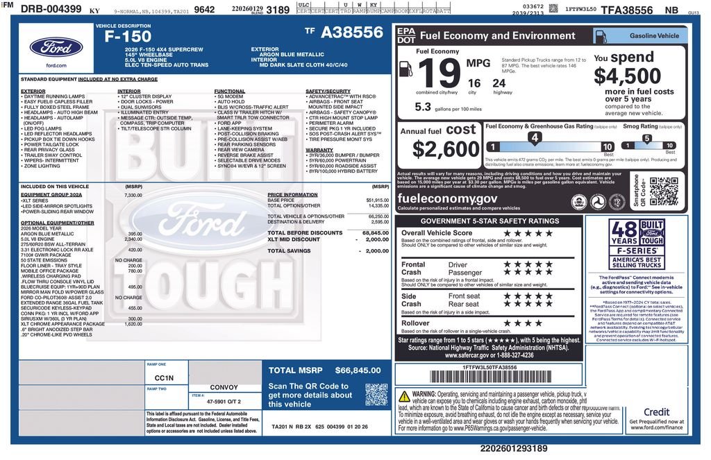New 2026 Blue Ford XLT image 24