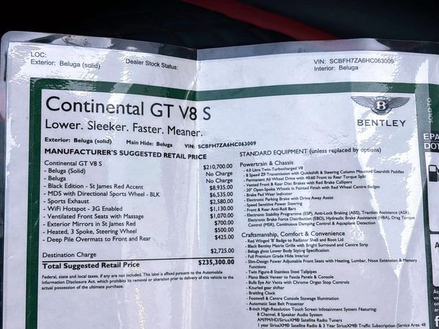 Used 2017 Black Bentley V8 S image 11