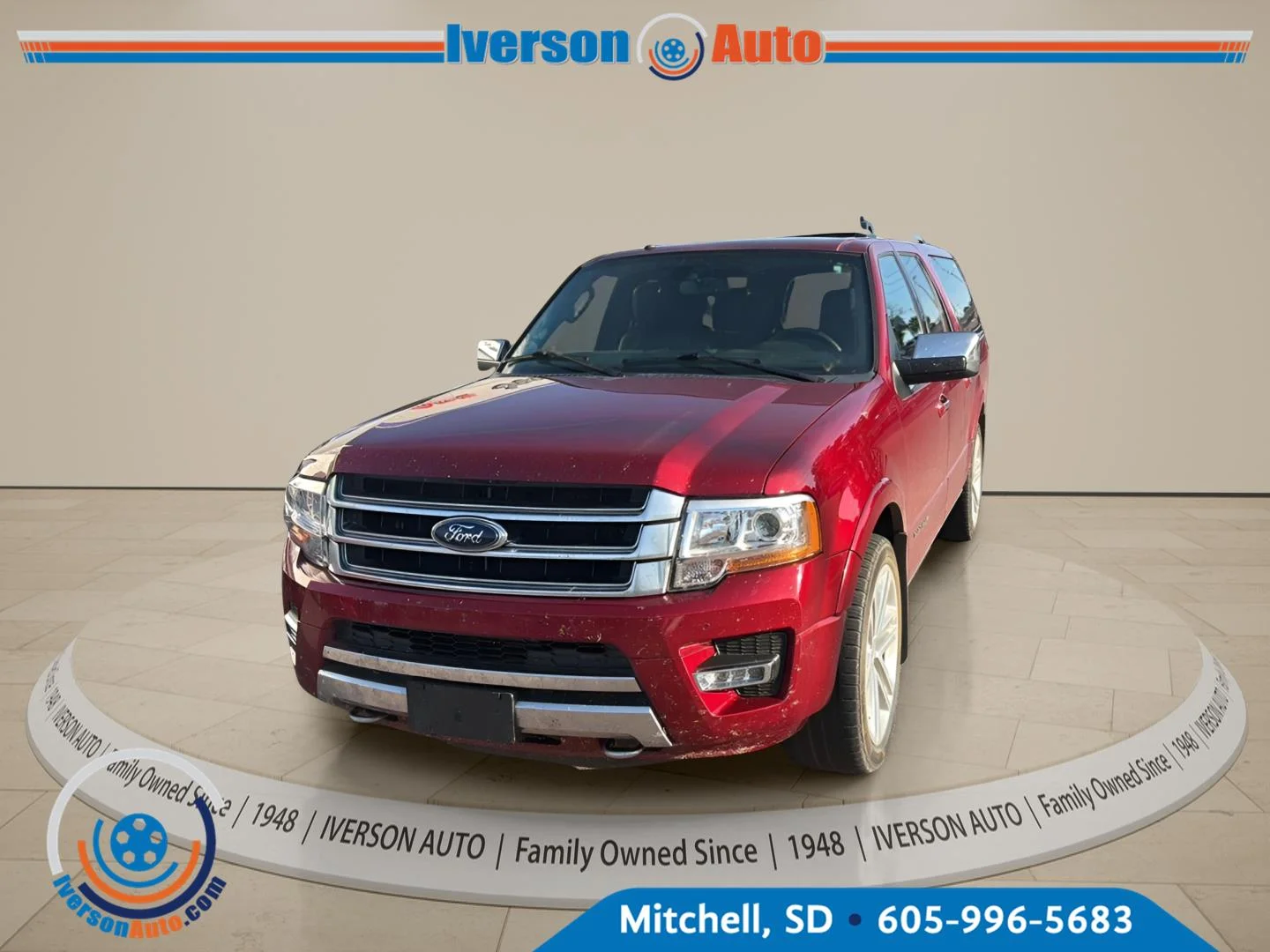Used 2017 Ruby Red Metallic Tinted Clearcoat Ford Platinum image 2